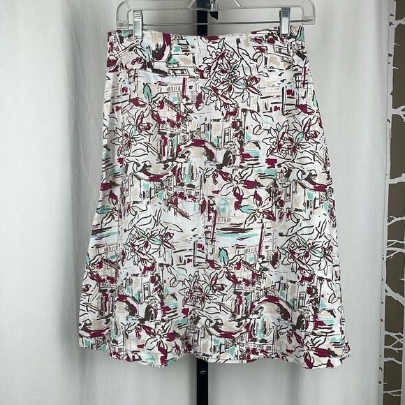 100% LINEN Printed Midi Skirt 4 - Picture 13 of 13